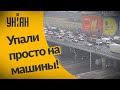 Нa Шулявском мосту упали  столбы!