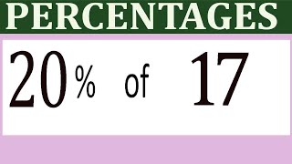 Percentages     20      Percentage(%)    of    17