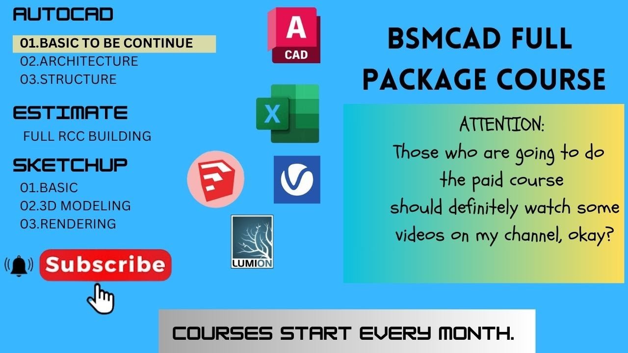 BSM CAD FULL PACKAGE PAID COURSE EP 02 (FEBRUARY 2025 BATCH 01)