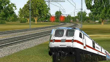 High Speed Rajdhani Express vs Sharp Curve in Indian Train Simulator !! MSTS OPEN RAILS
