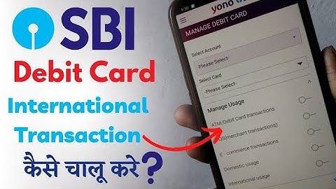 how to activate SBI debit card for online transaction at E-commerce website/SWON ECOM through yono