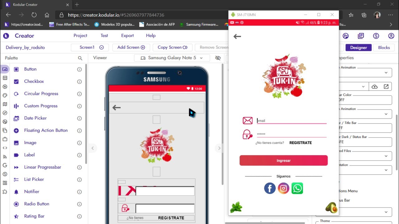 Kodular Sign In Creando apps con kodular/delivery /parte 02- bloques login y sign in ...