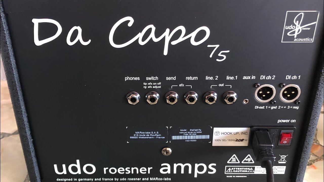 Udo Roesner Amps アコースティックアンプ Da Capo 75 レビュー エレアコアンプ ウクレレアンプ