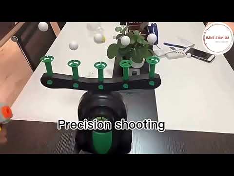 Детский воздушный тир с бластером и регулировкой потока воздуха Hover Shot Стрельба в мишень 3 мягких патрона, видео 1