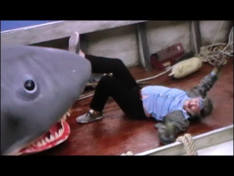 Jaws Quint's Death Rare Behind Scenes Film Shark Attack Orca Parody