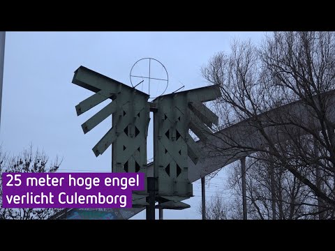 25 meter hoge engel verlicht Culemborg