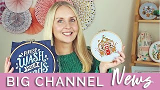 Big Channel News and Flosstube Update! | Caterpillar Cross Stitch