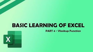 Basic Learning of Excel - Vlookup Function #4
