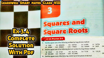Learnwell smart Maths Class 8 Unit 3 Ex 3.4 Solutions | Class 8 learnwell maths Ex 3.4 Solution Pdf