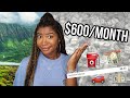 HOW I SURVIVE WITH $600/MONTH AS COLLEGE STUDENT | How to Budget as a College Student