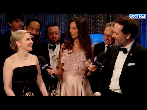 Matthew Rhys & ‘Widow’s Bay’ Cast React to Woody Harrelson Lingering at Emmys (Exclusive)