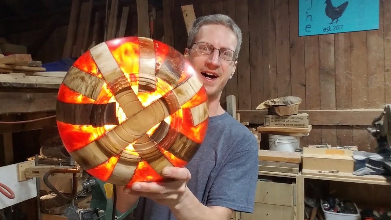 Wood Cookies & Resin Make A Hot Bowl
