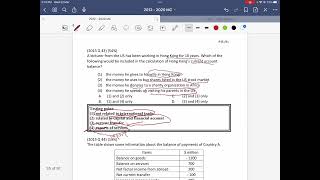 Econ 2015 DSE MC Q43 and Q44
