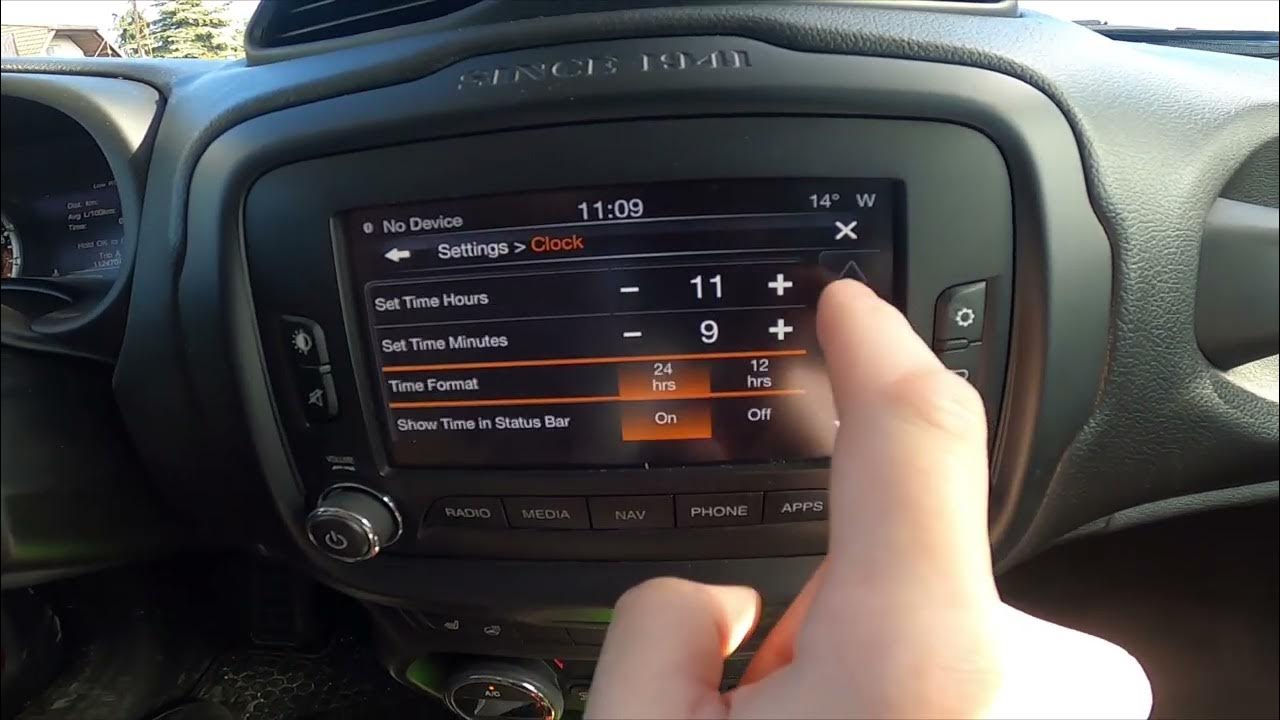 How to Manually Change Date and Time in Jeep Renegade ( 2014 now