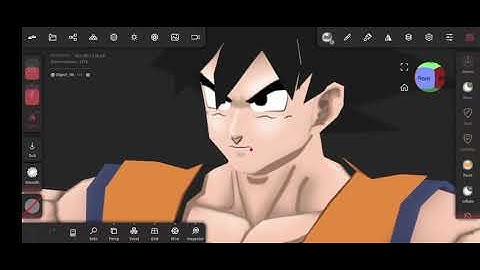 Goku 3d Model for Recon 4d made in Nomad Sculpt