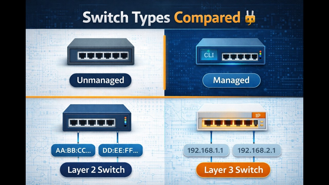 ⁣❤❤Switch Features: Managed vs Unmanaged, Aggregation, Layer 2 vs Layer 3 ❤❤