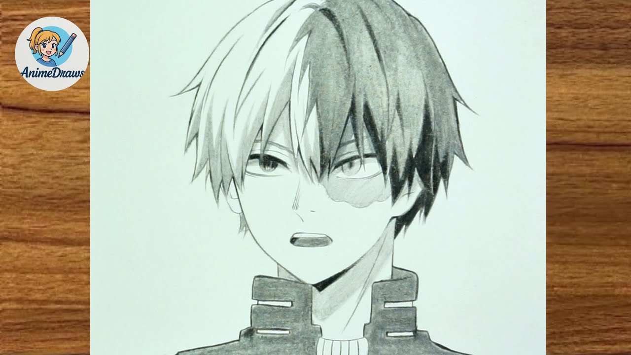 How to draw Shoto Todoroki from My Hero Academia || Anime drawing tutorial || Shoto sketch