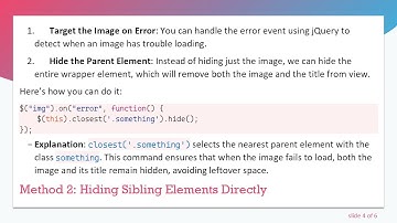 Hiding Broken Images and Their Titles in Your Gallery