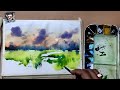 Basic watercolor landscape  watercolor for beginners