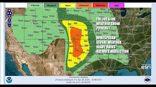 Joe & Joe Weather Show Podcast Severe Weather & Heavy Rain Nation's Midsection, Cold Shot East