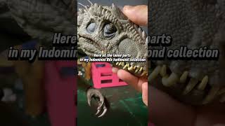 Here are all the loose parts in my Jurassic World Hammond collection Indominus Rex toy 