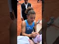 Roland Garros 2025, 06/08/25, Double Women’s Final- autograph time for Jasmine Paolini after the win