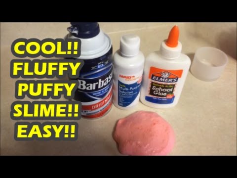 How To Make Fluffy Slime Quick Easy 3 Ingredients Shaving Cream Glue Contact Solution