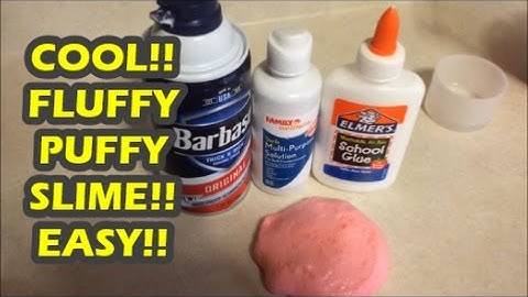 How to Make Fluffy Slime QUICK EASY 3 Ingredients Shaving Cream Glue Contact Solution