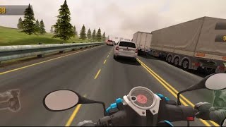 Max Speed Highway Lane Splitting | Crazy Scooter vs Heavy Trucks - Traffic Rider Gameplay #001 screenshot 3