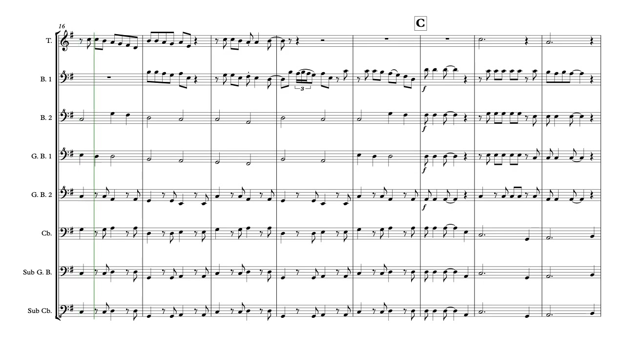 Love Is All Around for recorder orchestra at 8 foot pitch.