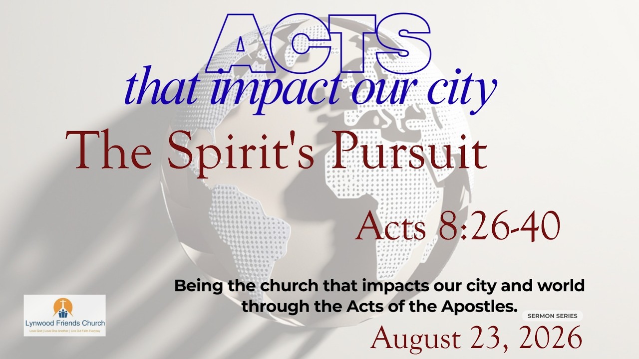 The Spirit's Pursuit (Sermon Recorded Live August 23, 2026)