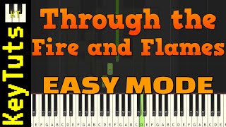 Through the Fire and Flames by DragonForce - Easy Mode [Piano Tutorial] (Synthesia)
