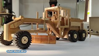 ATTACHMENT CATERPILLAR ROAD GRADER DIY wooden toys |  wooden toy cars models | Smart Wood Ideas