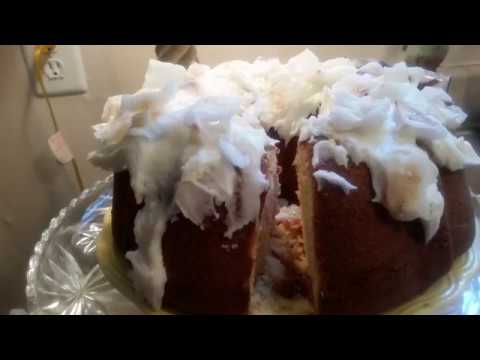 Vanilla Pound Cake /  Coconut Frosting  /  Box Cake Recipe