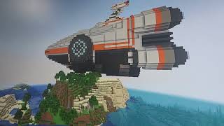 aurora ship from subnautica in minecraft that flies