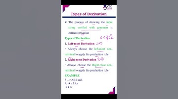 Types of #Derivation #cseguru #shorts #shorts_video #shortsfeed #shortsvideo #cseguruadavideos #cd