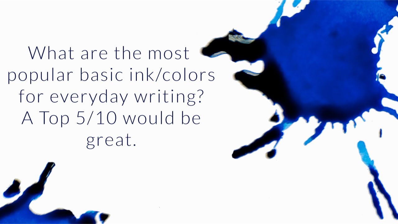 What ink colors do you use most for journaling? : r/Journaling