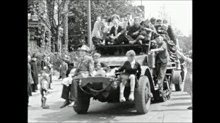 1945 Intocht Canadezen Aftocht Duitsers Rotterdam feest