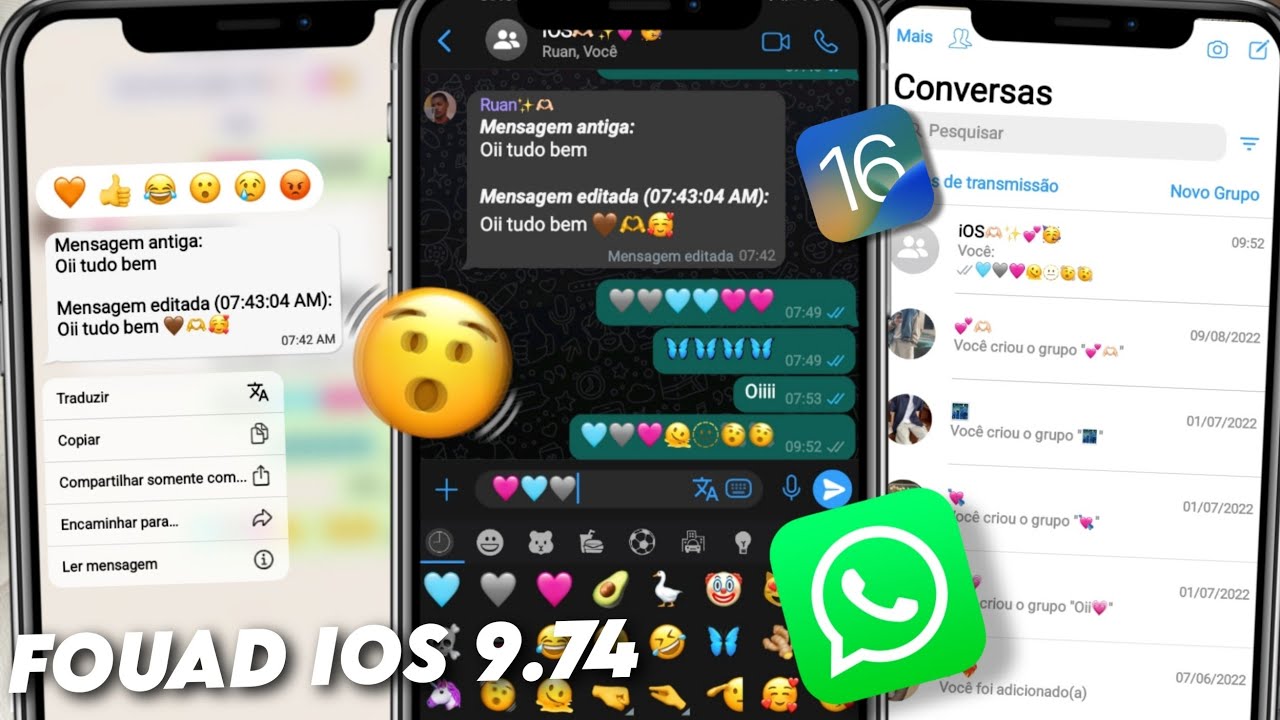 SAIU! 🚨 FOUAD IOS 9.74 WHATSAPP IGUAL IPHONE NO ANDROID 2023 NOVA ...