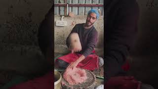 Meat Beating For Gushtaba