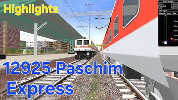 12925 Paschim Express departing Bandra and speeding towards Borivali in full glory.