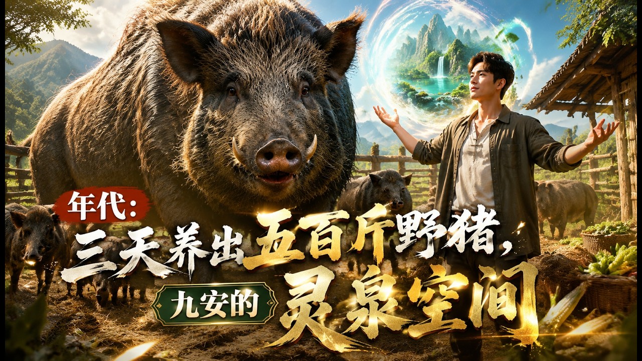神使「猪」 📢超火剧集｜《年代：三天养出五百斤野猪，九安的灵泉空间》💥#爆款短