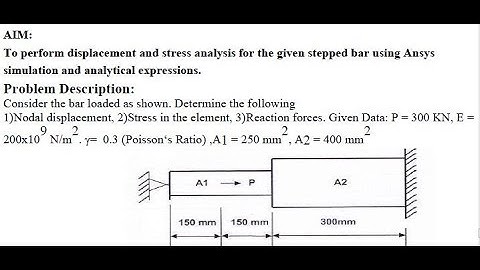 Dip. EX 09, Stress ,Deformation & Reaction Analysis of a stepped bar - ANSYS Tutorial