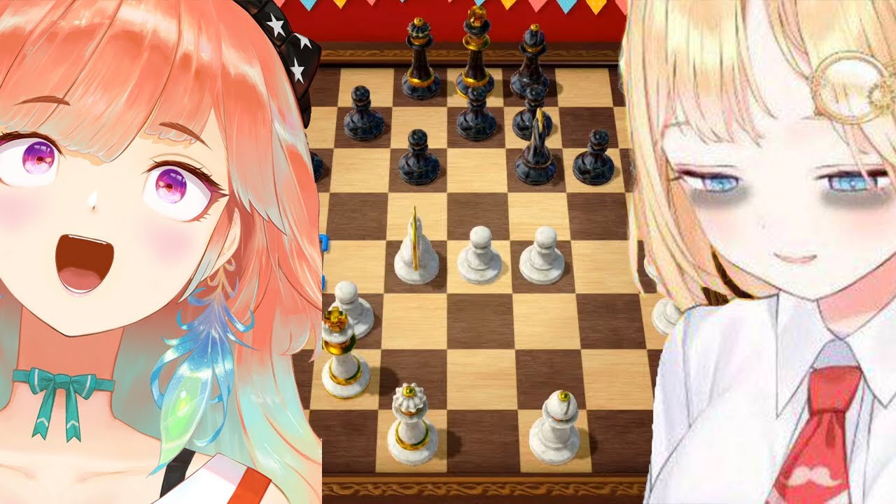 Я включил цирковую музыку вместо шахматного матча Киары и Амелии [Полный обзор матча] [Hololive En]