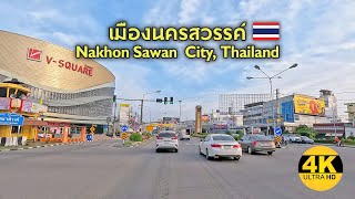 [4K] Nakhon Sawan  City, Thailand / เมืองนครสวรรค์ จุดกำเนิดแม่น้ำเจ้าพระยา ปิง ยม น่าน