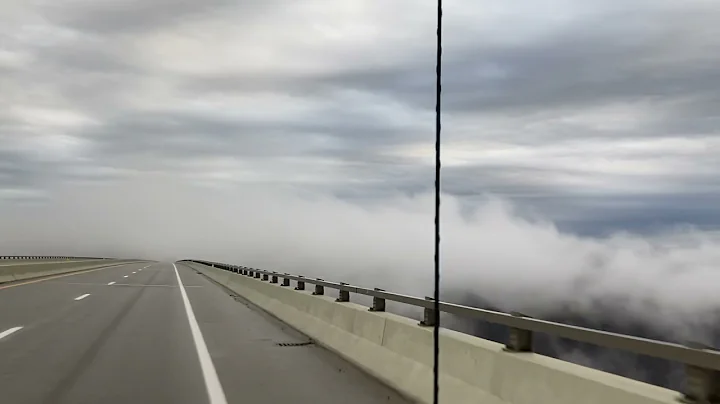 Driving over the New River Gorge Bridge in West Virginia