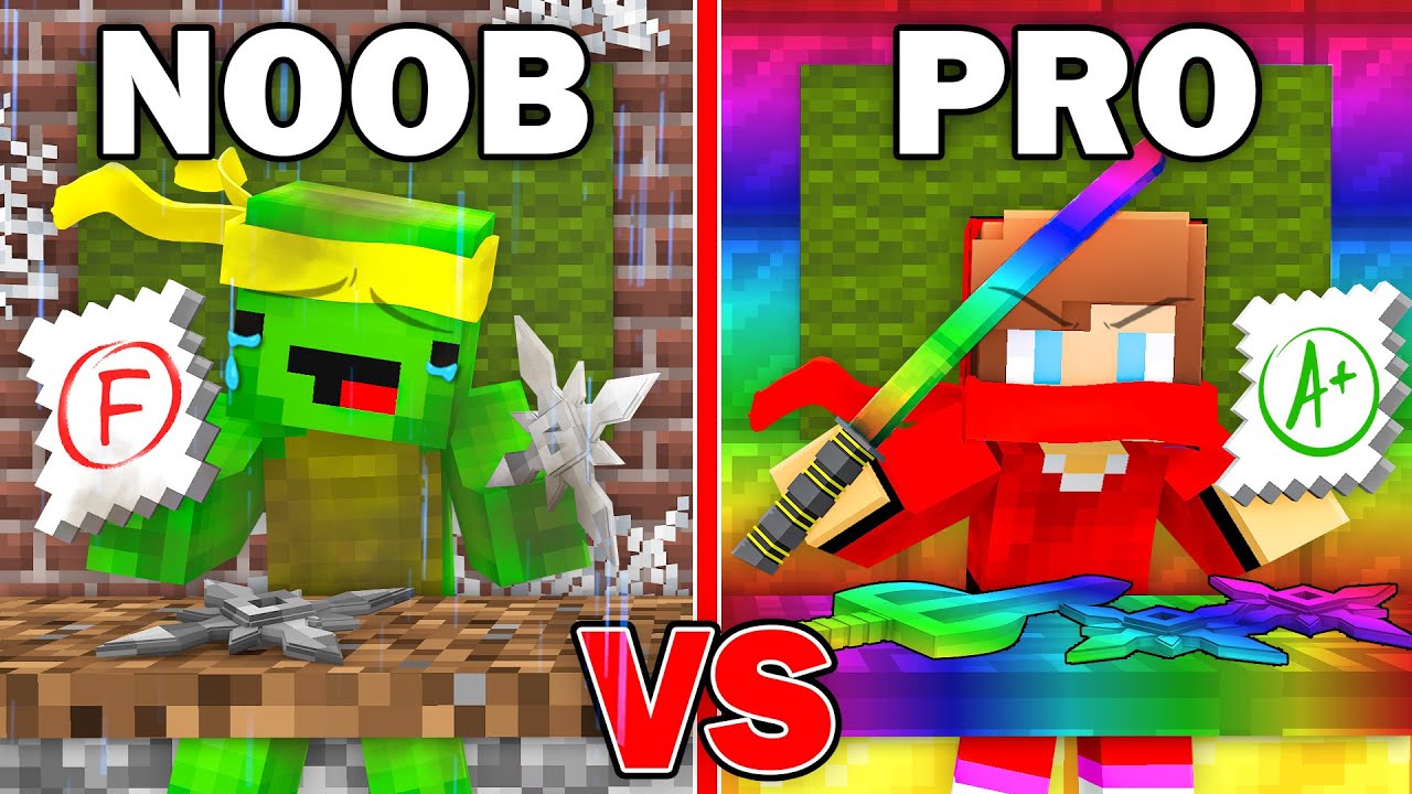 Mikey vs JJ : NOOB vs PRO Ninja School Survival Battle in Minecraft ! (Maizen)