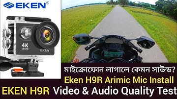 Eken Action Camera External Mic Install | Eken H9R Video & Audio Quality Test | Gorib Biker MotoVlog