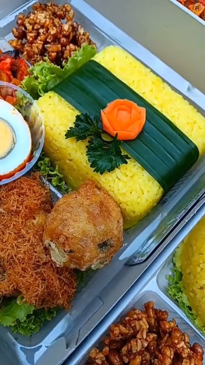 NASI BOX UNTUK SYUKURAN YANG KEKINIAN #ideusaha #nasiboxmurah