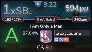 9.2⭐ proxycodone | Disasterpeace - I Am Only a Man [Irre's Extra] +NFDTHR 87.04% (594pp 1xSB) - osu!